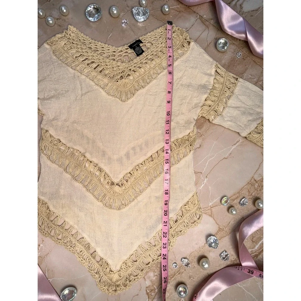 rue21 - Boho Crochet Handkerchief Top - Women's Size Small